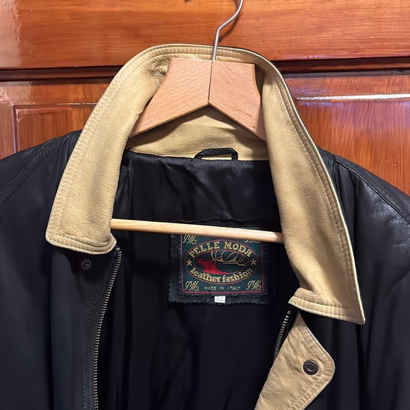 Rare Vintage 90’s Pelle Moda Vera Pelle Genuine Leather Jacket Mens Size 52 - Picture 9 of 12